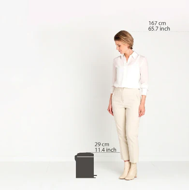 Brabantia New lcon Pedal Bin Platinum -5L - Image 3