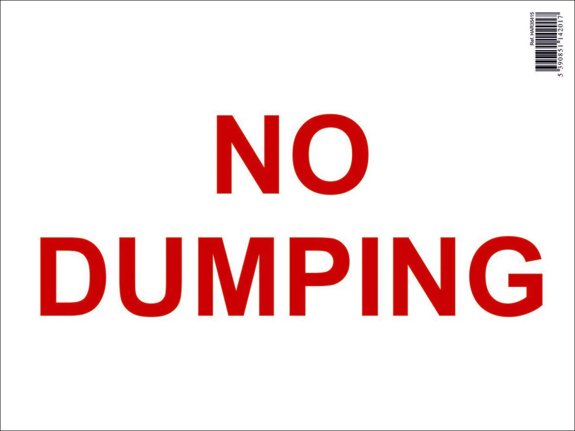 No Dumping Farm Sign