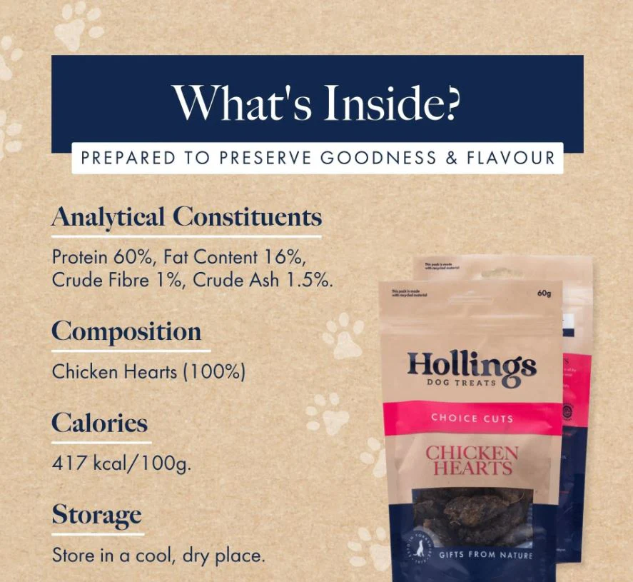 Hollings Chicken Hearts 60g - Image 5