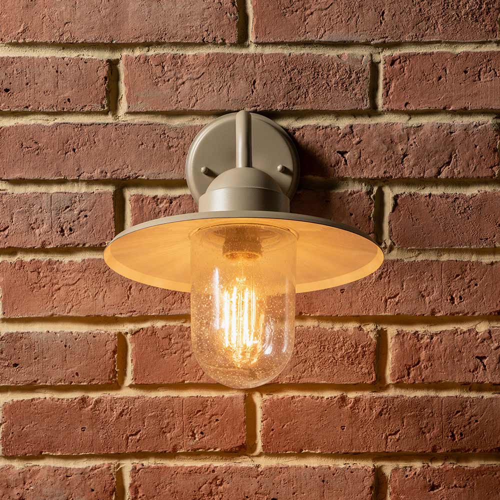 Lilium Taupe Metal and Glass Fisherman Wall Light - Image 2