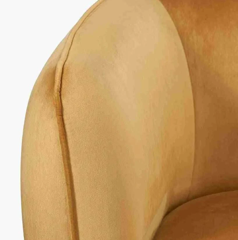 Lucca Gold Velvet and Metal Sofa - Image 6