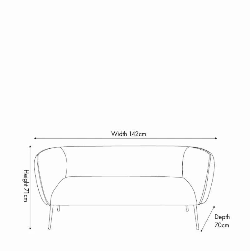 Lucca Gold Velvet and Metal Sofa - Image 7