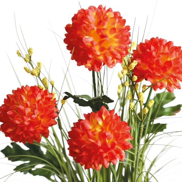 Orange Chrysanthemum Grass Floral Bundle 45cm - Image 2