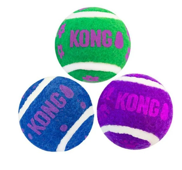 Kong Cat Tennis Balls With Bells 3pk - Image 2