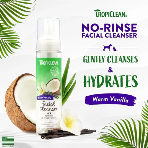 Tropiclean Tearless Waterless Facial Cleanser 220ml - Image 2